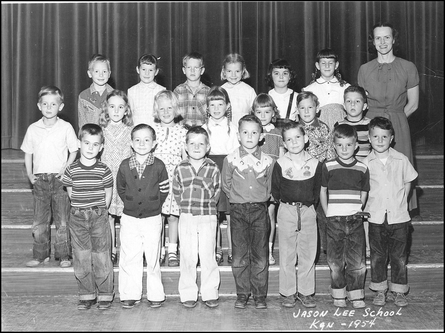 Mrs.Moores Kindergarten Class at Jason Lee ~ 1953 - 1954