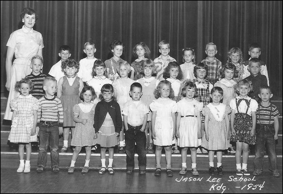 Miss O'Neil's Morning Kindergarten Grade Class at Jason Lee ~ 1954